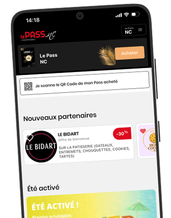 Aperçu de l'application Le Pass NC
